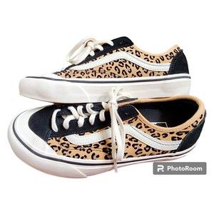 Vans Style 35 Decon SF Unisex Mini Leopard Suede Sneakers Size Men 5.5 Women 7